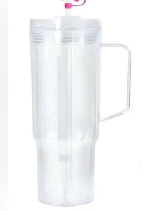 CK Sparkle Other - Custom 40oz Acrylic Tumbler w/ Handle | Glitter Filled Cup | Snow Globe Cup